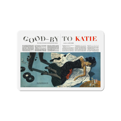 Good-by to Katie, Esquire, August 1951 (Magazine Illustration) Refrigerator Magnet