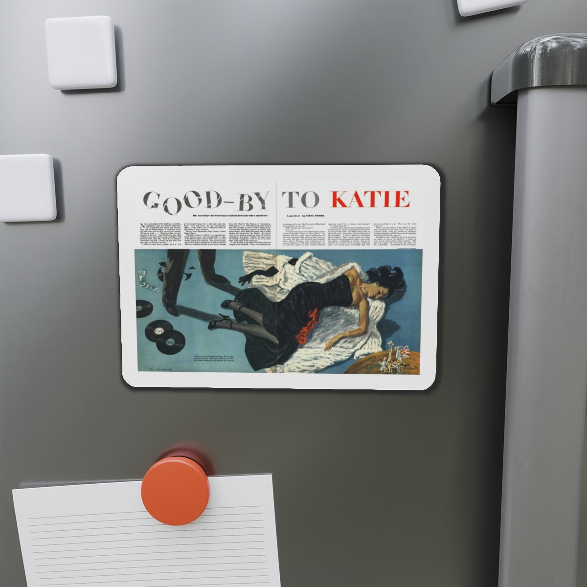 Good-by to Katie, Esquire, August 1951 (Magazine Illustration) Refrigerator Magnet