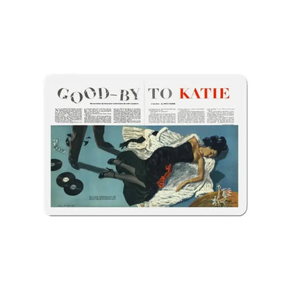 Good-by to Katie, Esquire, August 1951 (Magazine Illustration) Refrigerator Magnet - The Sticker Space