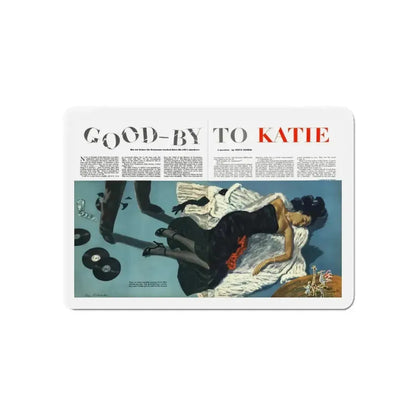 Good-by to Katie, Esquire, August 1951 (Magazine Illustration) Refrigerator Magnet - The Sticker Space