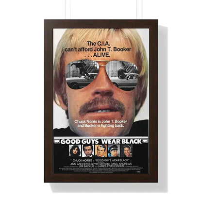 GOOD GUYS WEAR BLACK 1978 - Framed Movie Poster 16″ x 24″ Walnut - The Sticker Space