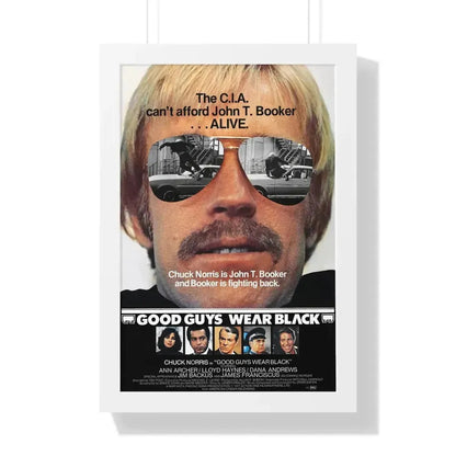 GOOD GUYS WEAR BLACK 1978 - Framed Movie Poster 16″ x 24″ White - The Sticker Space