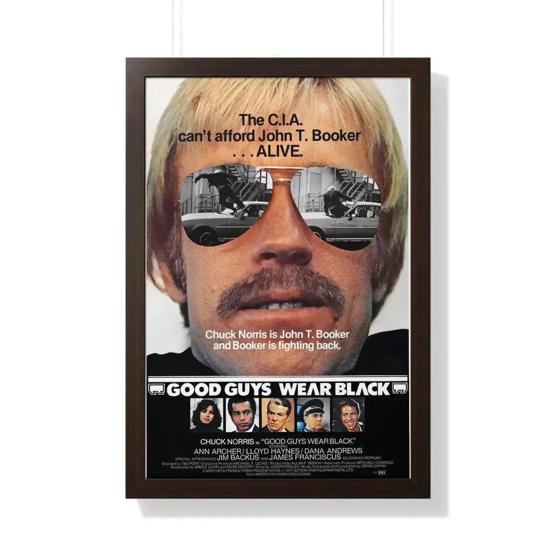 GOOD GUYS WEAR BLACK 1978 - Framed Movie Poster - The Sticker Space