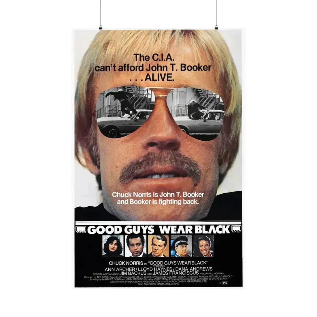 GOOD GUYS WEAR BLACK 1978 - Paper Movie Poster 36" x 54" Matte - The Sticker Space