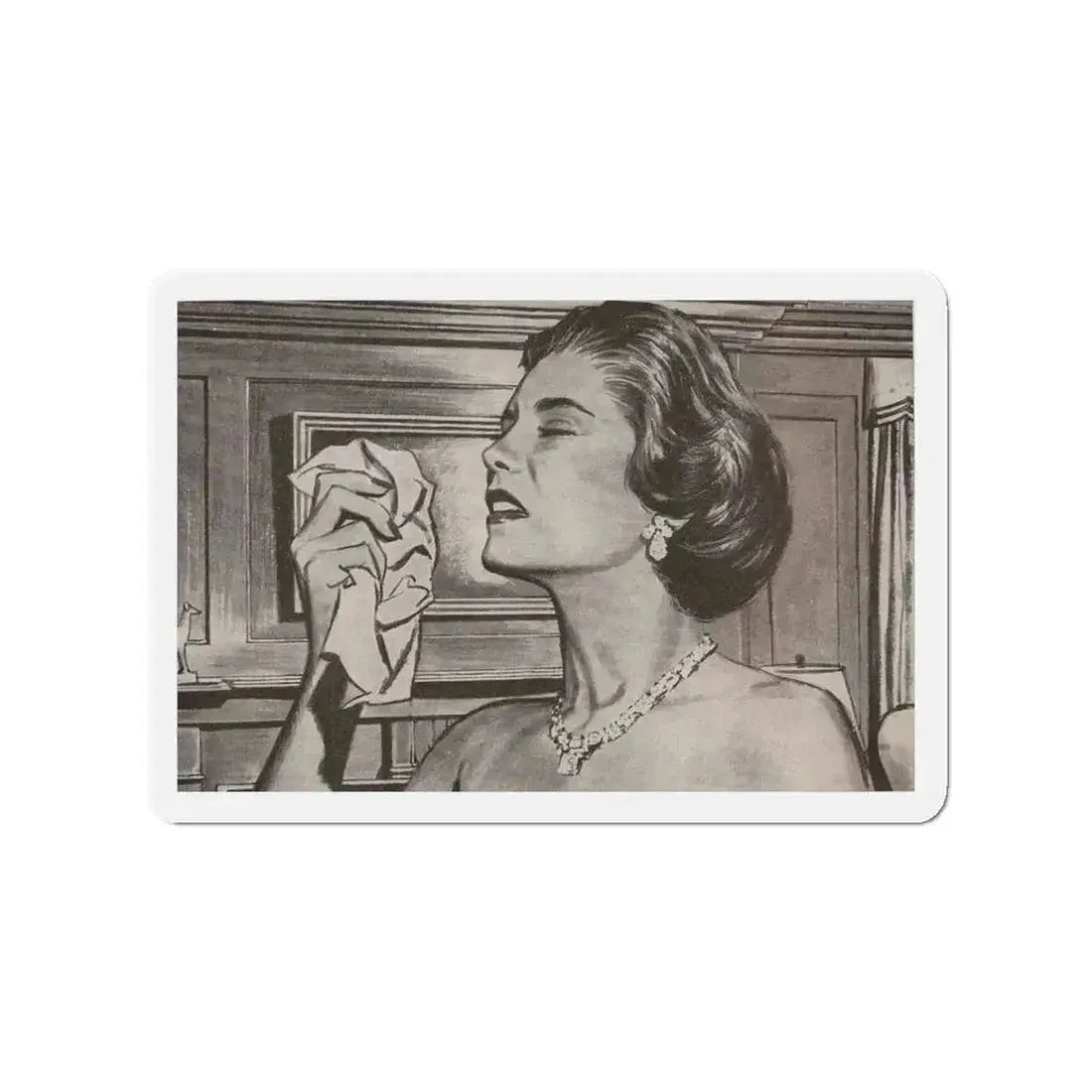 Good Housekeeping illustration (Magazine Illustration) Refrigerator Magnet 3 Inch Die-Cut - The Sticker Space