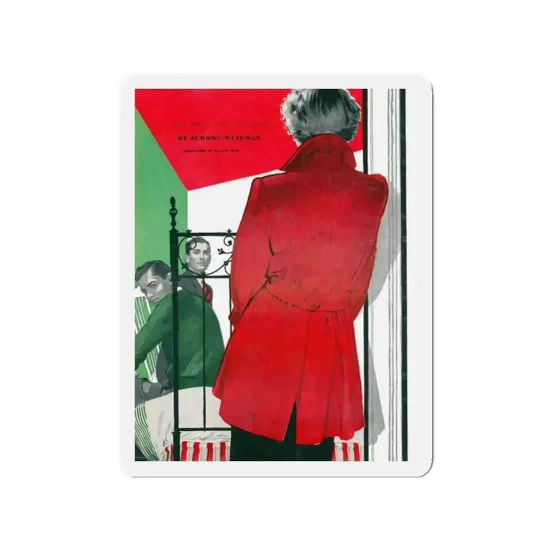 Good Housekeeping illustration, March 1950 (Magazine Illustration) Refrigerator Magnet 2 Inch Die-Cut - The Sticker Space