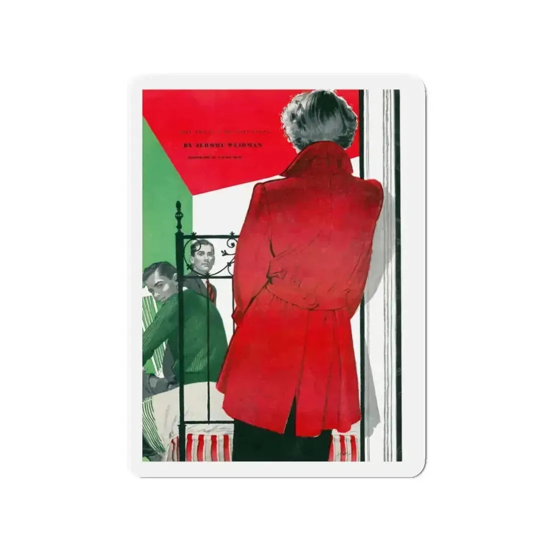 Good Housekeeping illustration, March 1950 (Magazine Illustration) Refrigerator Magnet 3 Inch Die-Cut - The Sticker Space