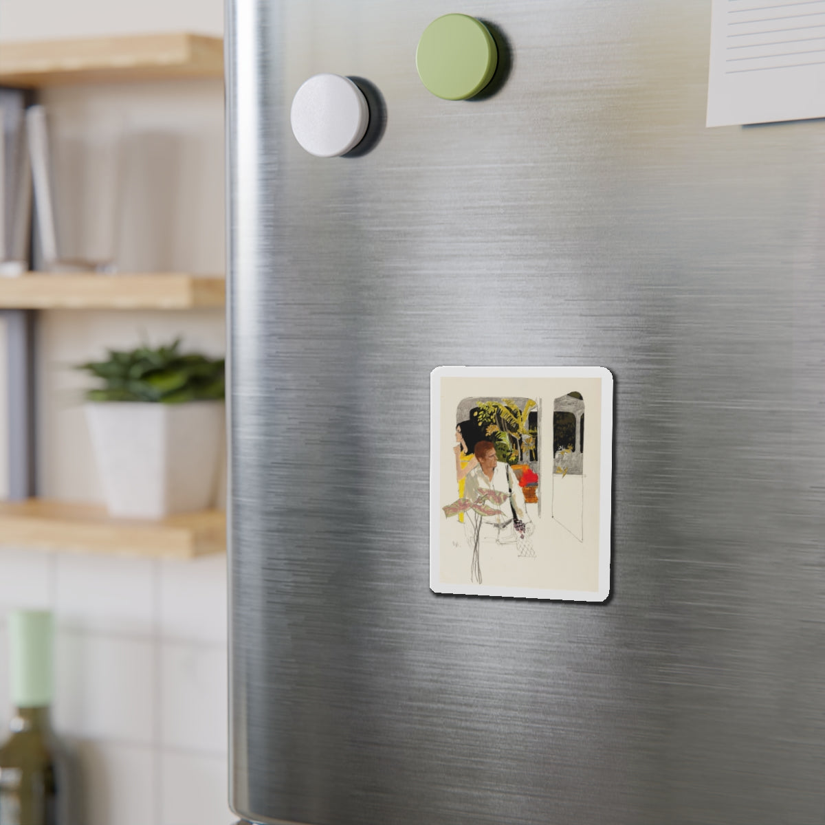 Good Housekeeping Magazine Illustration (Magazine Illustration) Refrigerator Magnet-The Sticker Space