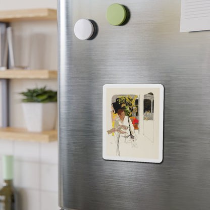 Good Housekeeping Magazine Illustration (Magazine Illustration) Refrigerator Magnet-The Sticker Space