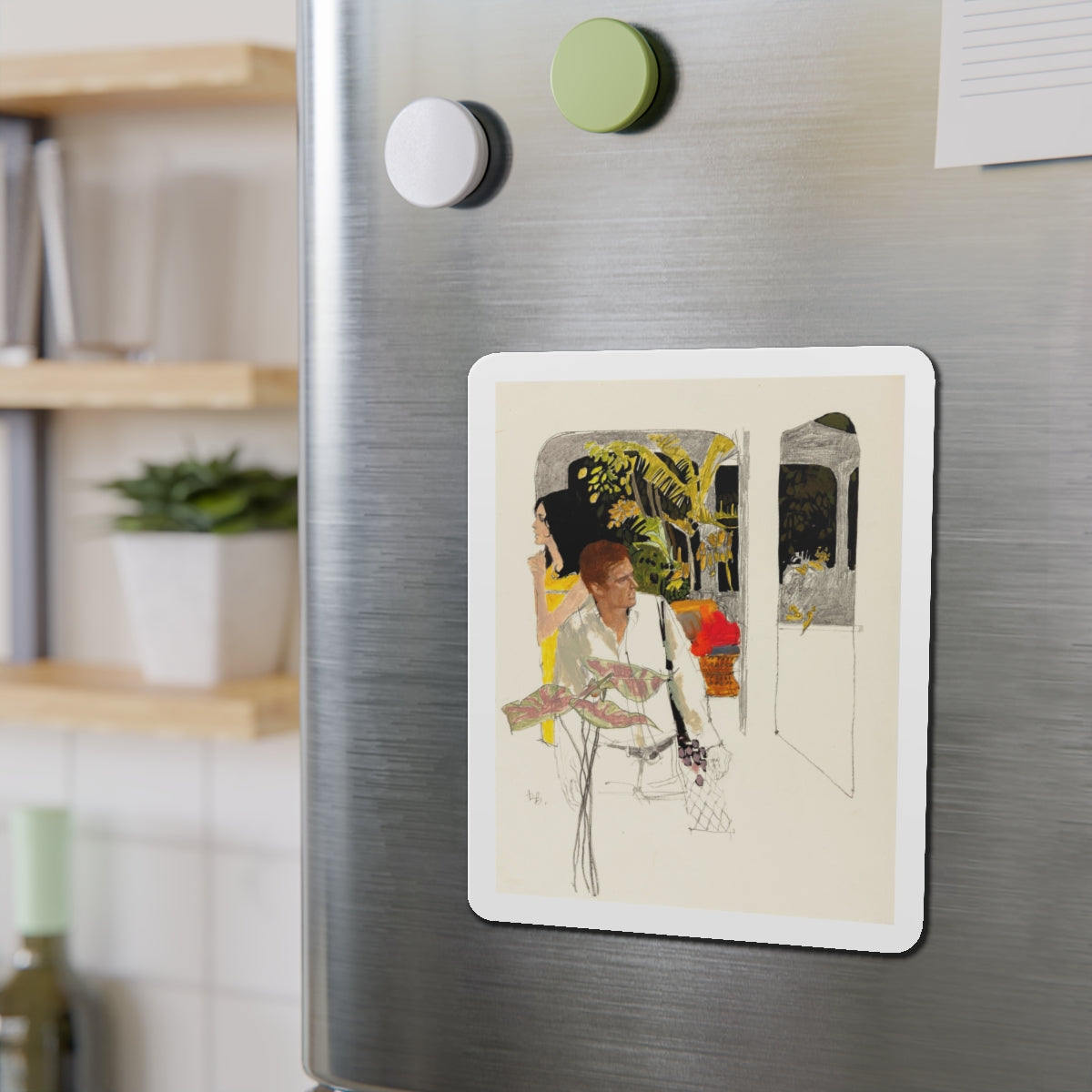 Good Housekeeping Magazine Illustration (Magazine Illustration) Refrigerator Magnet-The Sticker Space