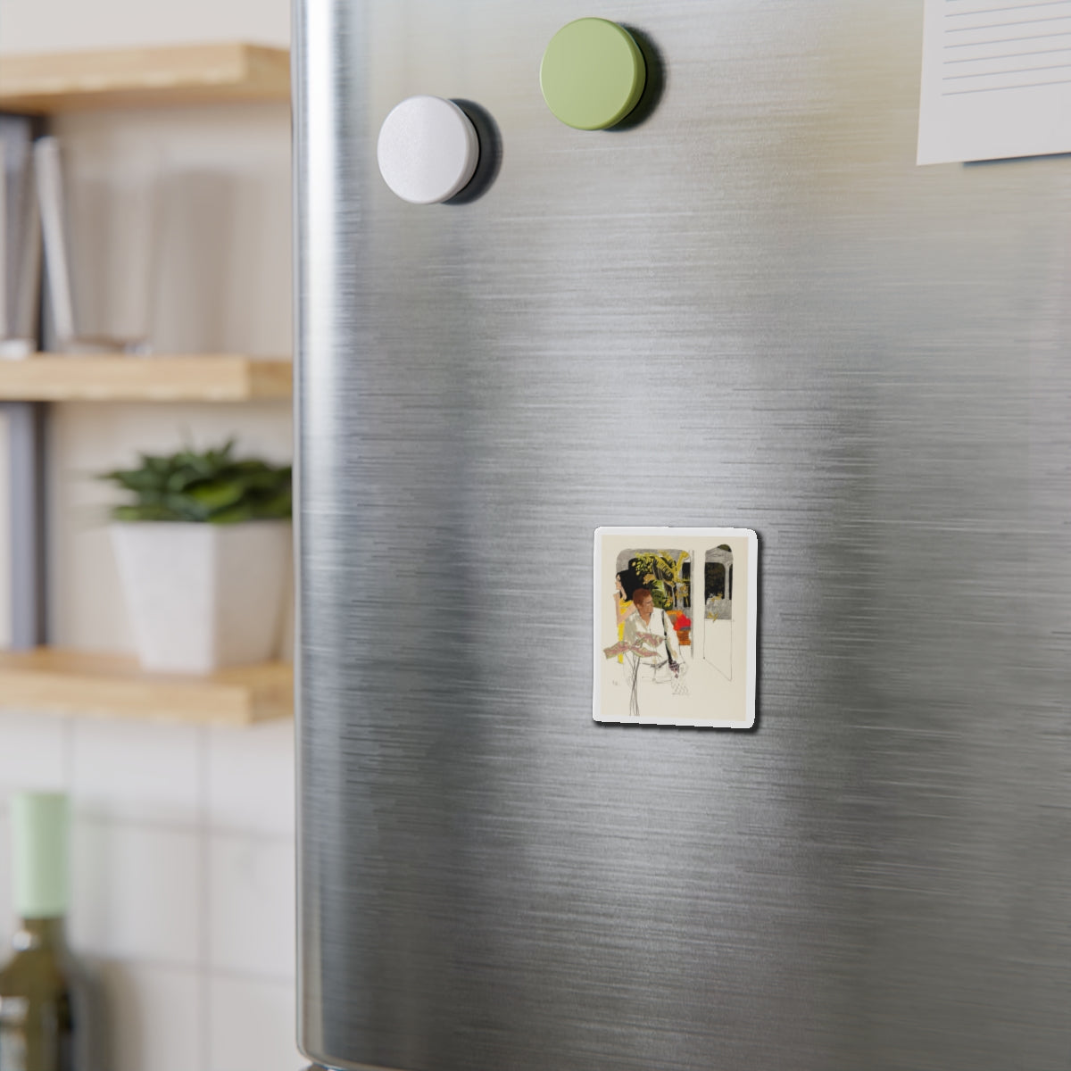 Good Housekeeping Magazine Illustration (Magazine Illustration) Refrigerator Magnet-The Sticker Space