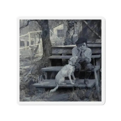 Good Housekeeping magazine story illustration, 1922 (Magazine Illustration) Refrigerator Magnet 2 Inch Die-Cut - The Sticker Space