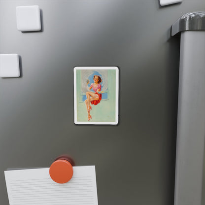 Good Looking calendar illustration, 1946 (Magazine Illustration) Refrigerator Magnet-The Sticker Space