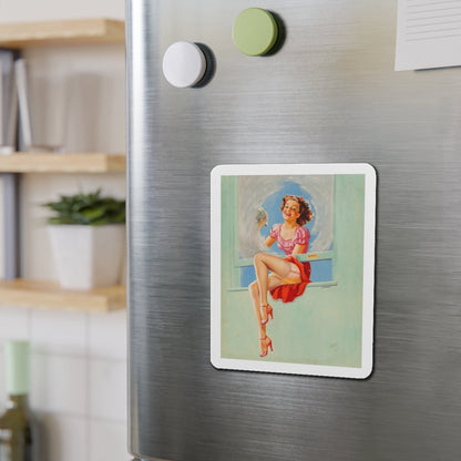 Good Looking calendar illustration, 1946 (Magazine Illustration) Refrigerator Magnet-The Sticker Space