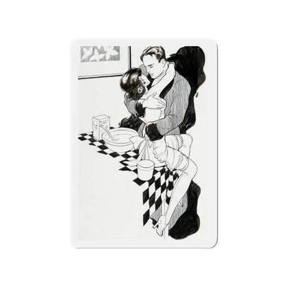 Good Morning (Magazine Illustration) Refrigerator Magnet 2 Inch Die-Cut - The Sticker Space