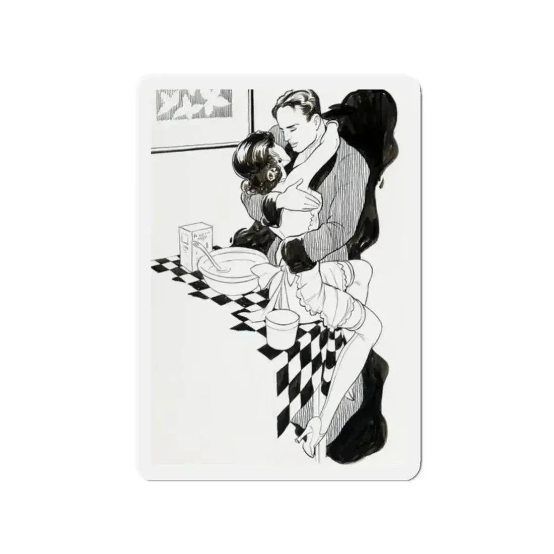 Good Morning (Magazine Illustration) Refrigerator Magnet - The Sticker Space