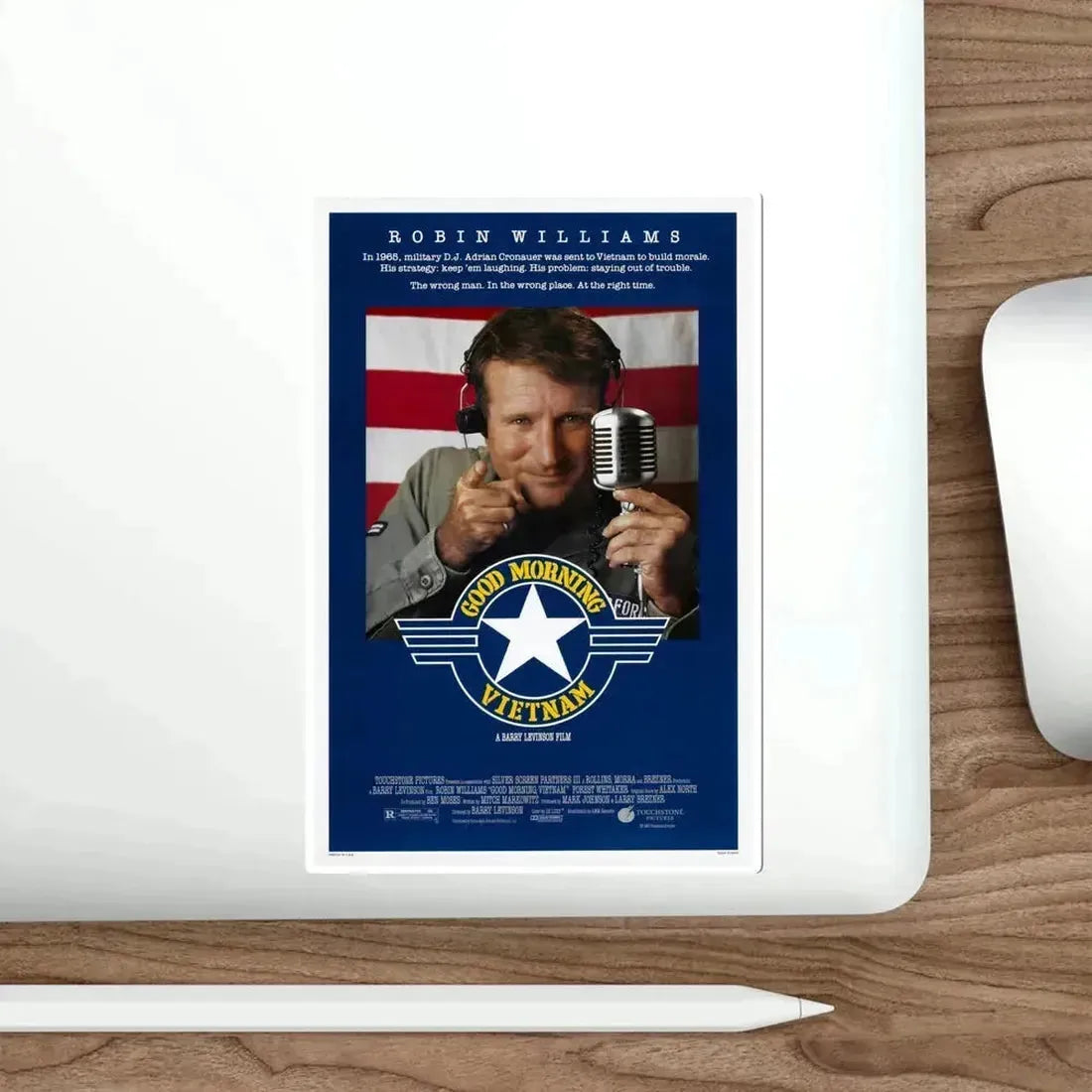 Good Morning, Vietnam 1987 Movie Poster STICKER Vinyl Die-Cut Decal - The Sticker Space