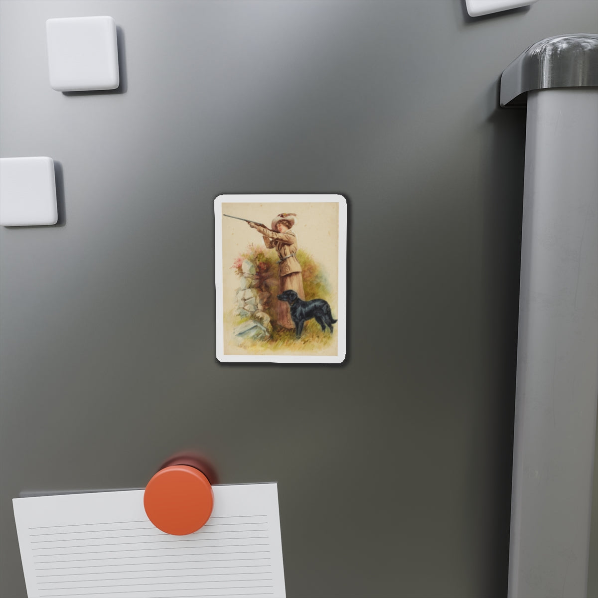 Good Shot (Magazine Illustration) Refrigerator Magnet-The Sticker Space