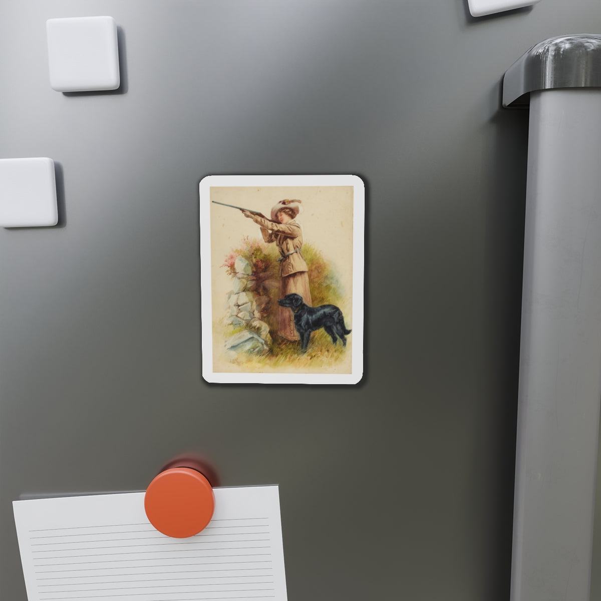 Good Shot (Magazine Illustration) Refrigerator Magnet-The Sticker Space