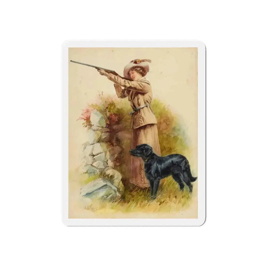 Good Shot (Magazine Illustration) Refrigerator Magnet 6 Inch Die-Cut - The Sticker Space