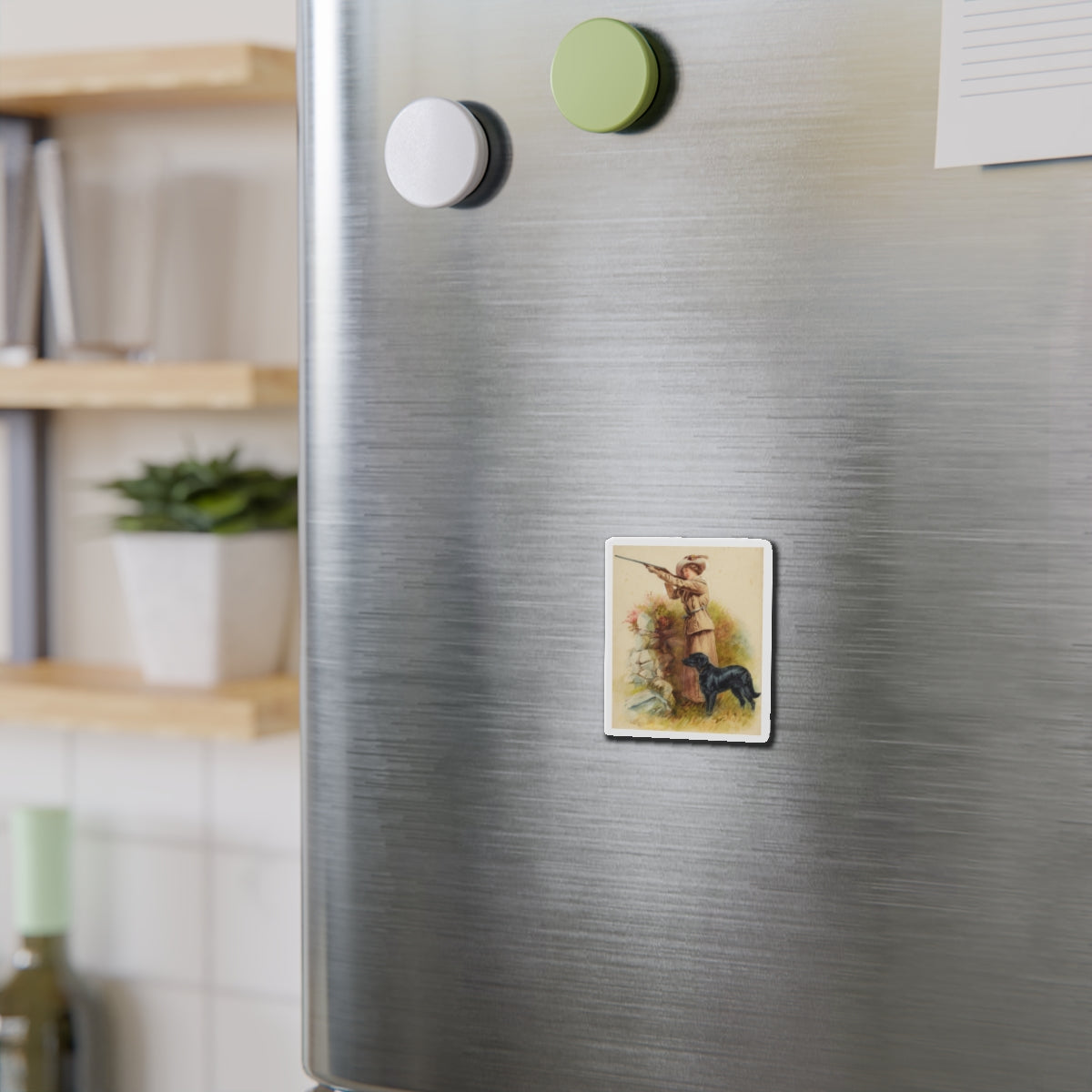 Good Shot (Magazine Illustration) Refrigerator Magnet-The Sticker Space