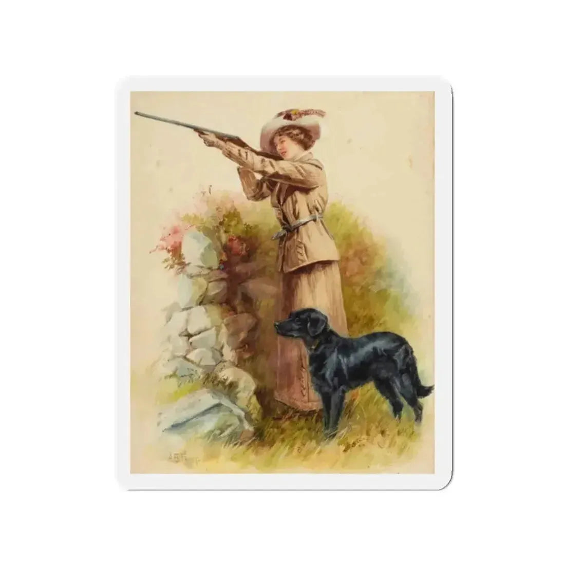 Good Shot (Magazine Illustration) Refrigerator Magnet - The Sticker Space