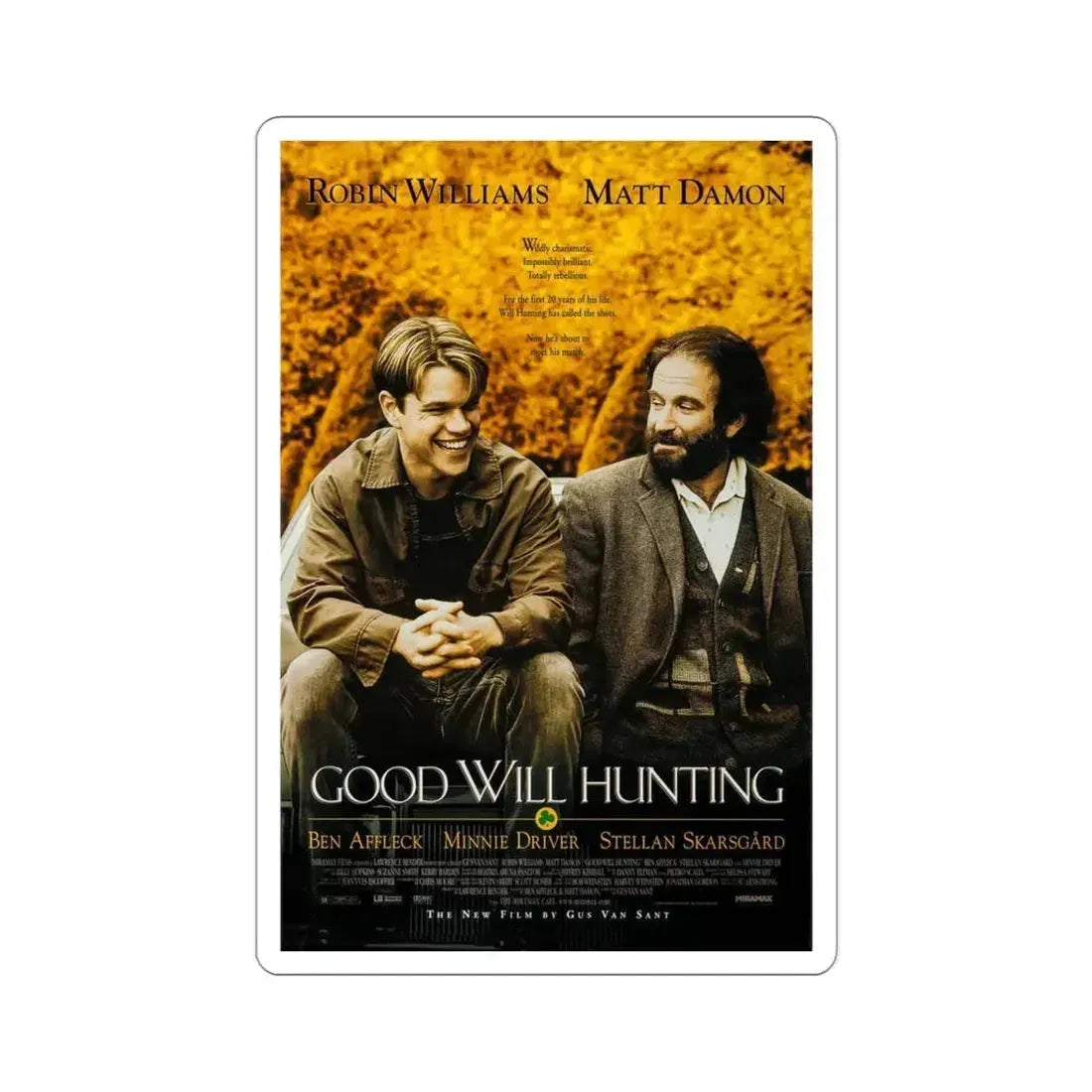 Good Will Hunting 1997 Movie Poster STICKER Vinyl Die-Cut Decal 3 Inch - The Sticker Space