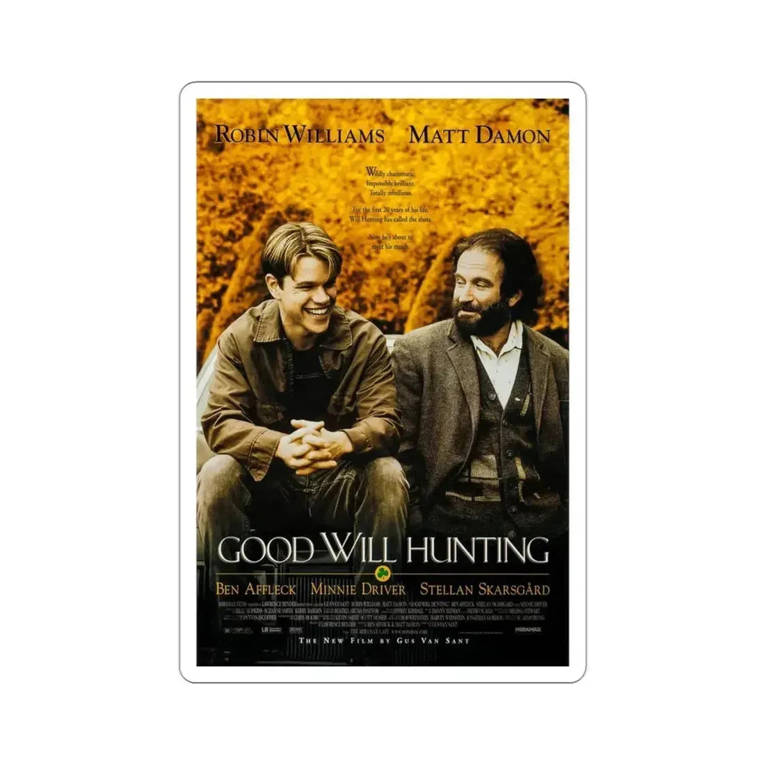 Good Will Hunting 1997 Movie Poster STICKER Vinyl Die-Cut Decal - The Sticker Space