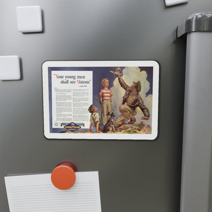 Good Year ad, Saturday Evening Post, October 23, 1943 (Magazine Illustration) Refrigerator Magnet-The Sticker Space