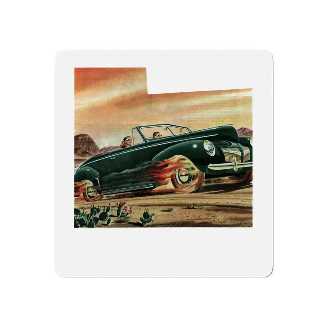 Good Year, advertisement, Collier's, September 21, 1946 (Magazine Illustration) Refrigerator Magnet 6 Inch Die-Cut - The Sticker Space