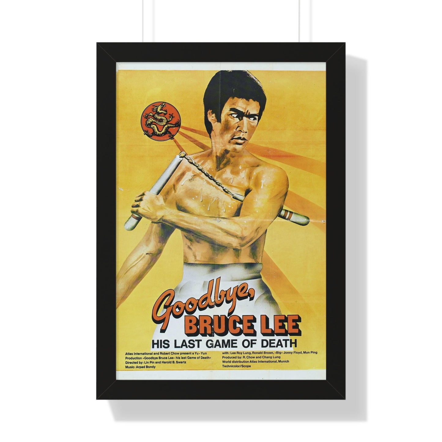 GOODBYE BRUCE LEE 1975 - Framed Movie Poster-16″ x 24″-The Sticker Space