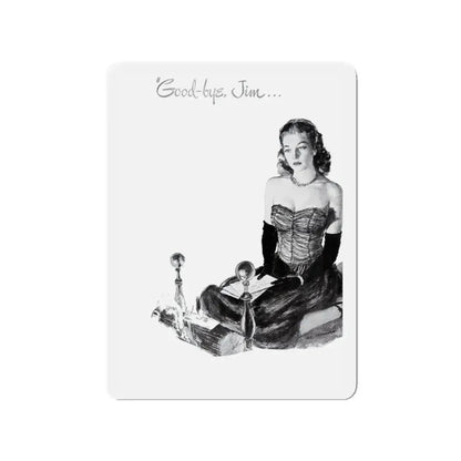 Goodbye Jim..., Listerine Antiseptic advertisement, 1948 (Magazine Illustration) Refrigerator Magnet 3 Inch Die-Cut - The Sticker Space