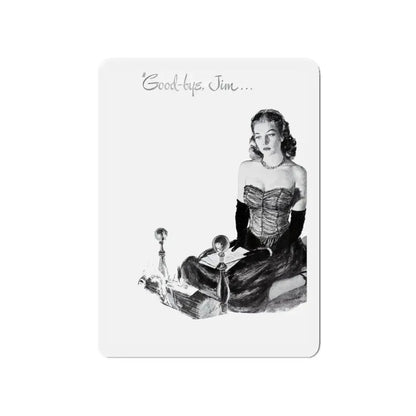 Goodbye Jim..., Listerine Antiseptic advertisement, 1948 (Magazine Illustration) Refrigerator Magnet 4 Inch Die-Cut - The Sticker Space