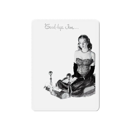 Goodbye Jim..., Listerine Antiseptic advertisement, 1948 (Magazine Illustration) Refrigerator Magnet 5 Inch Die-Cut - The Sticker Space