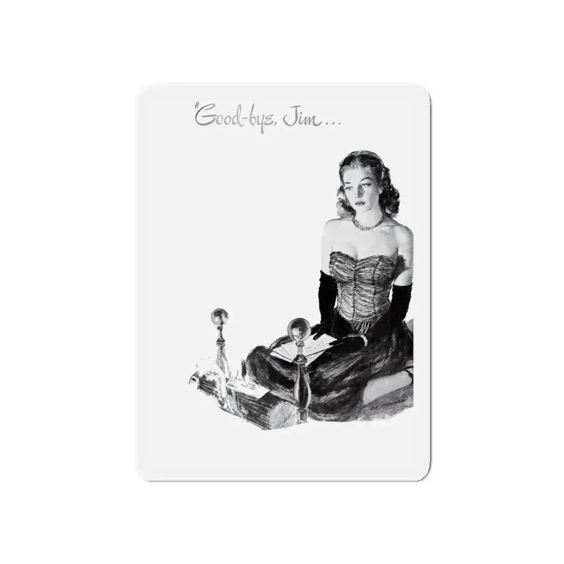 Goodbye Jim..., Listerine Antiseptic advertisement, 1948 (Magazine Illustration) Refrigerator Magnet - The Sticker Space