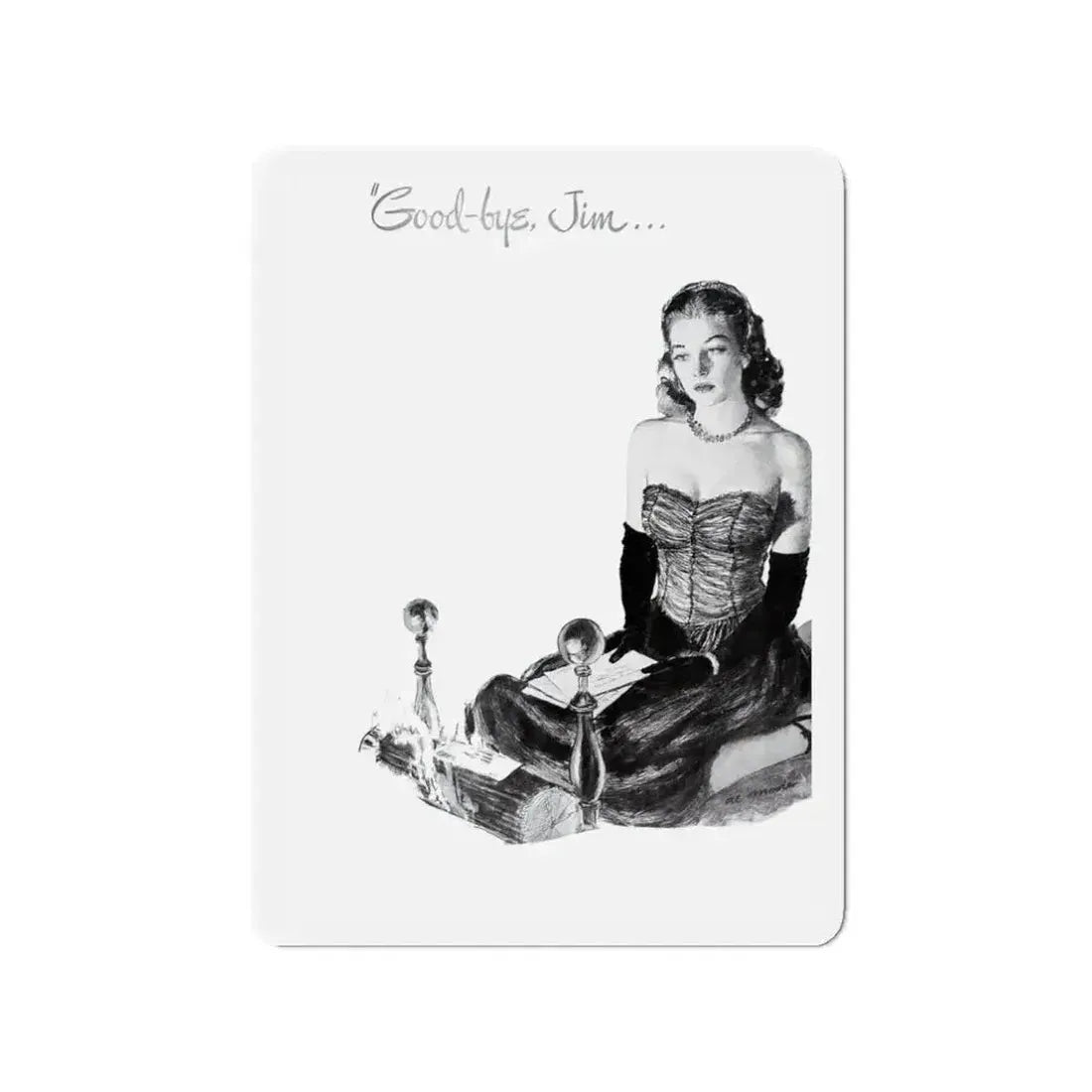 Goodbye Jim..., Listerine Antiseptic advertisement, 1948 (Magazine Illustration) Refrigerator Magnet - The Sticker Space