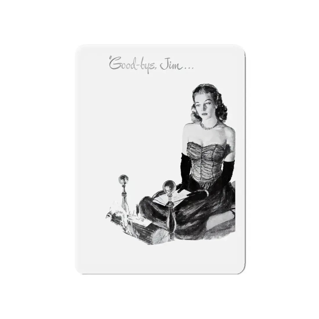 Goodbye Jim..., Listerine Antiseptic advertisement, 1948 (Magazine Illustration) Refrigerator Magnet - The Sticker Space