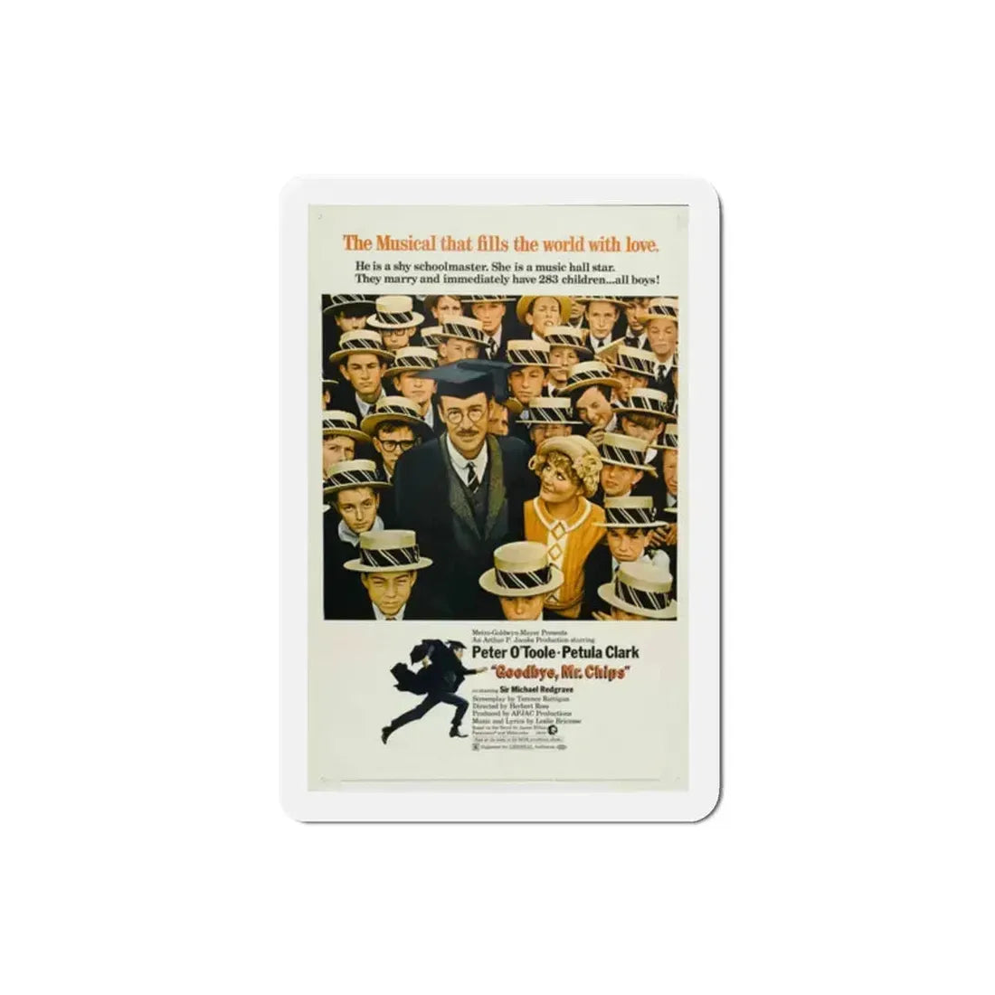 Goodbye Mr Chips 1969 Movie Poster Refrigerator Magnet 2 Inch - The Sticker Space