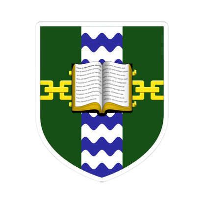 Goodenough College shield (United Kingdom) (Coat of Arms) STICKER Vinyl Kiss-Cut Decal 3 Inch White - The Sticker Space