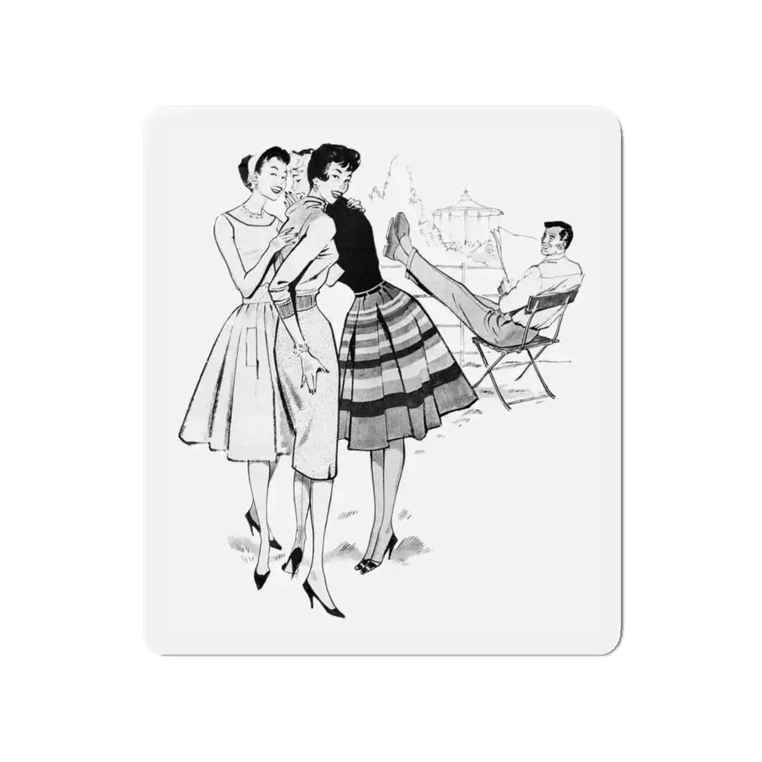Gor-Ray Skirts advertisement, 1959 (Magazine Illustration) Refrigerator Magnet 4 Inch Die-Cut - The Sticker Space