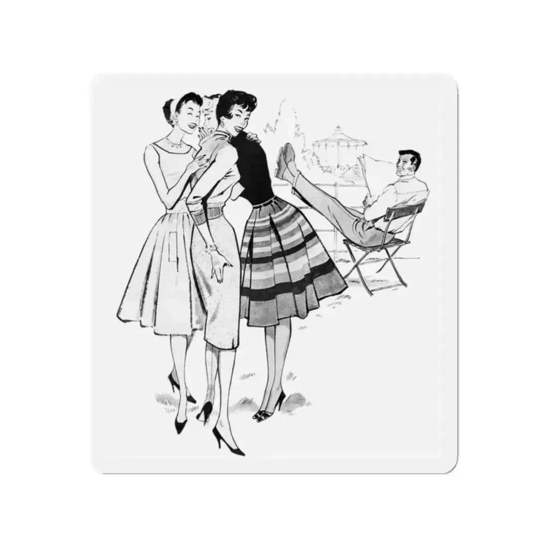 Gor-Ray Skirts advertisement, 1959 (Magazine Illustration) Refrigerator Magnet - The Sticker Space
