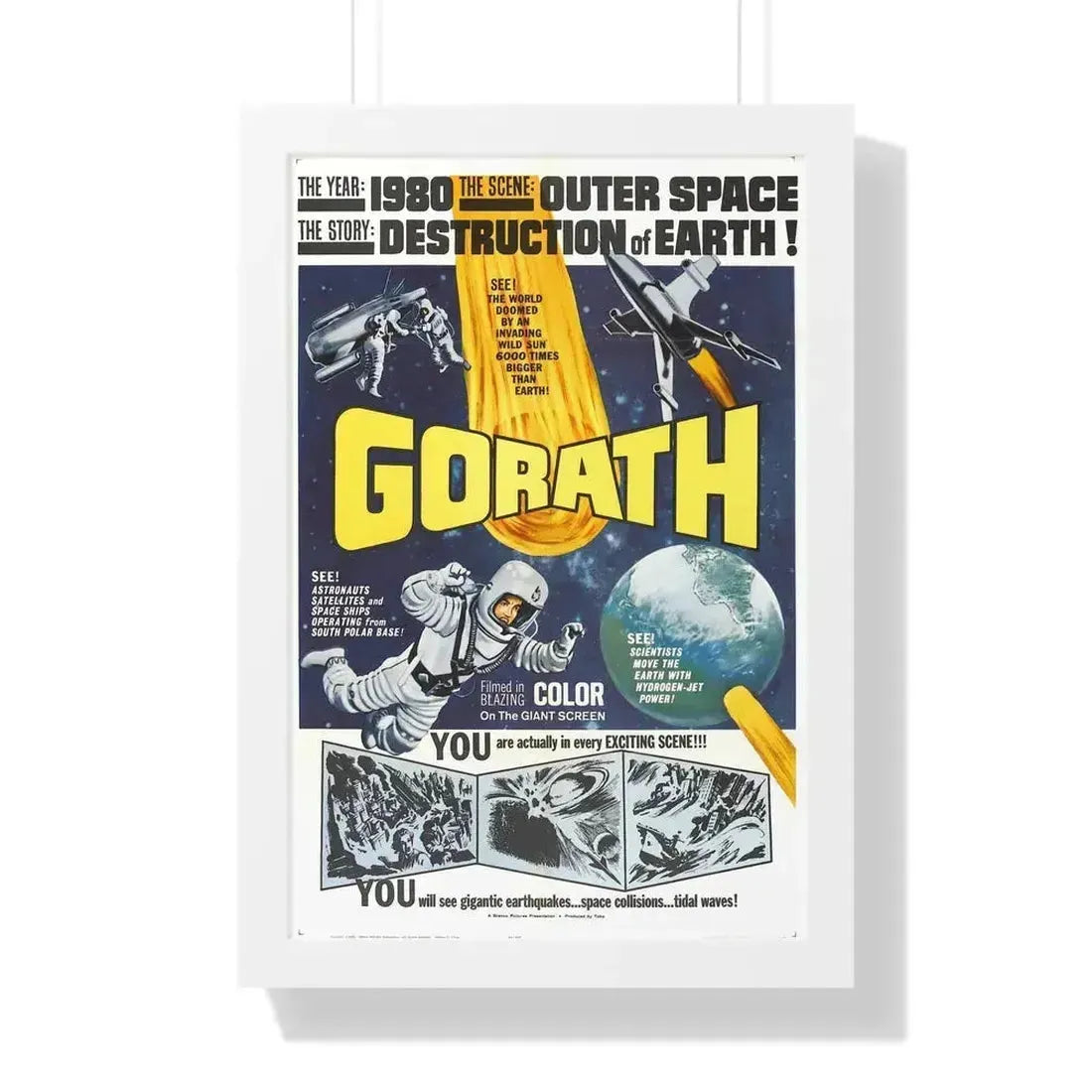 GORATH 1962 - Framed Movie Poster 16″ x 24″ White - The Sticker Space