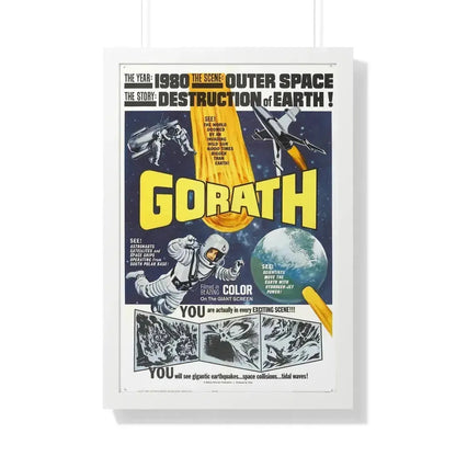 GORATH 1962 - Framed Movie Poster 20" x 30" White - The Sticker Space