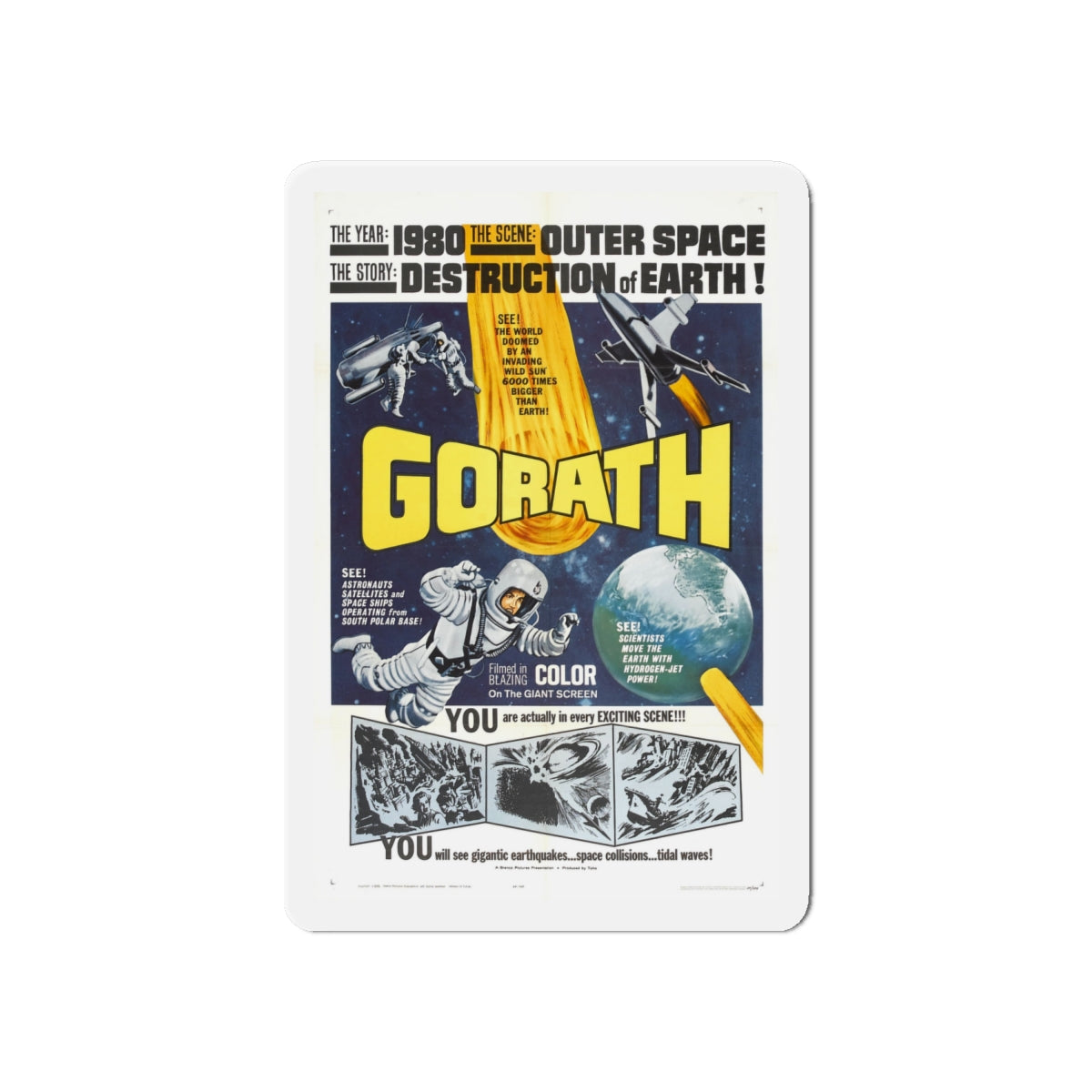 GORATH 1962 Movie Poster - Die-Cut Magnet-6 × 6"-The Sticker Space