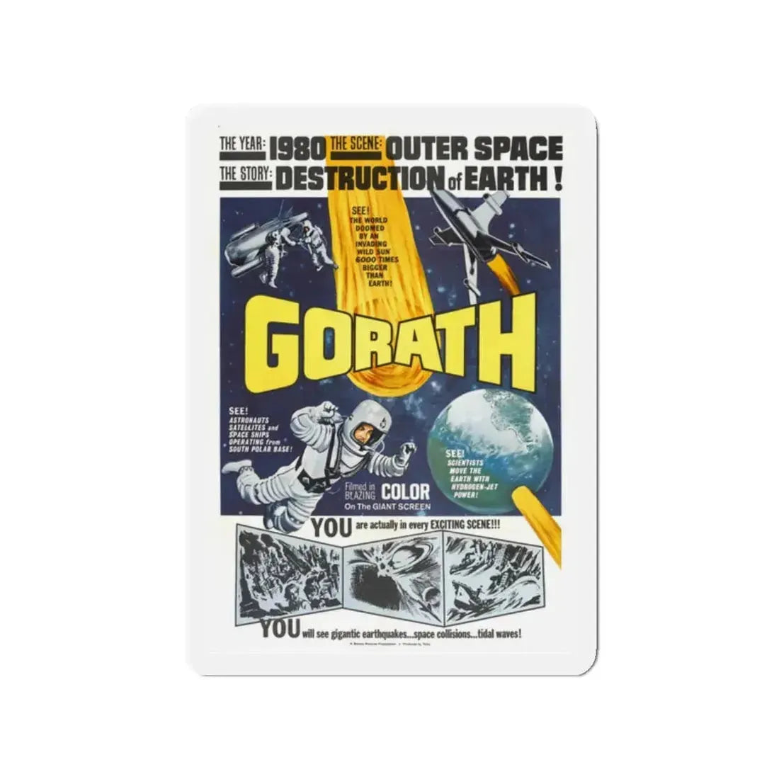 GORATH 1962 Movie Poster - Refrigerator Magnet 2 Inch - The Sticker Space
