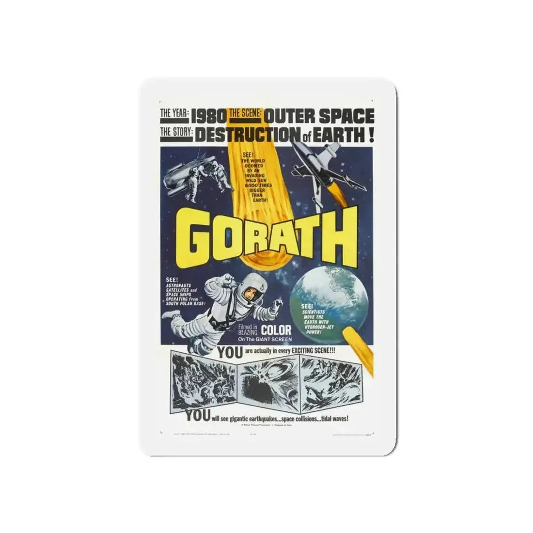 GORATH 1962 Movie Poster - Refrigerator Magnet - The Sticker Space