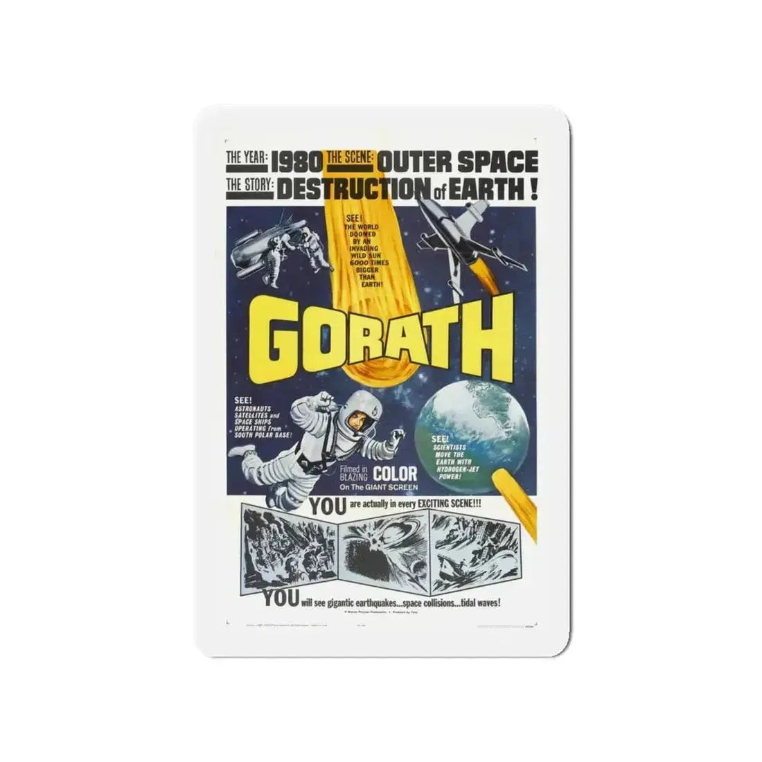 GORATH 1962 Movie Poster - Refrigerator Magnet - The Sticker Space