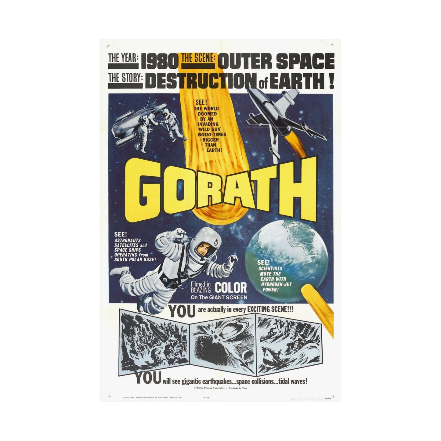 GORATH 1962 - Paper Movie Poster-The Sticker Space