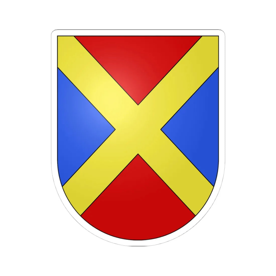 Gordola-coat of arms (Switzerland) (Coat of Arms) STICKER Vinyl Kiss-Cut Decal 4 Inch White - The Sticker Space