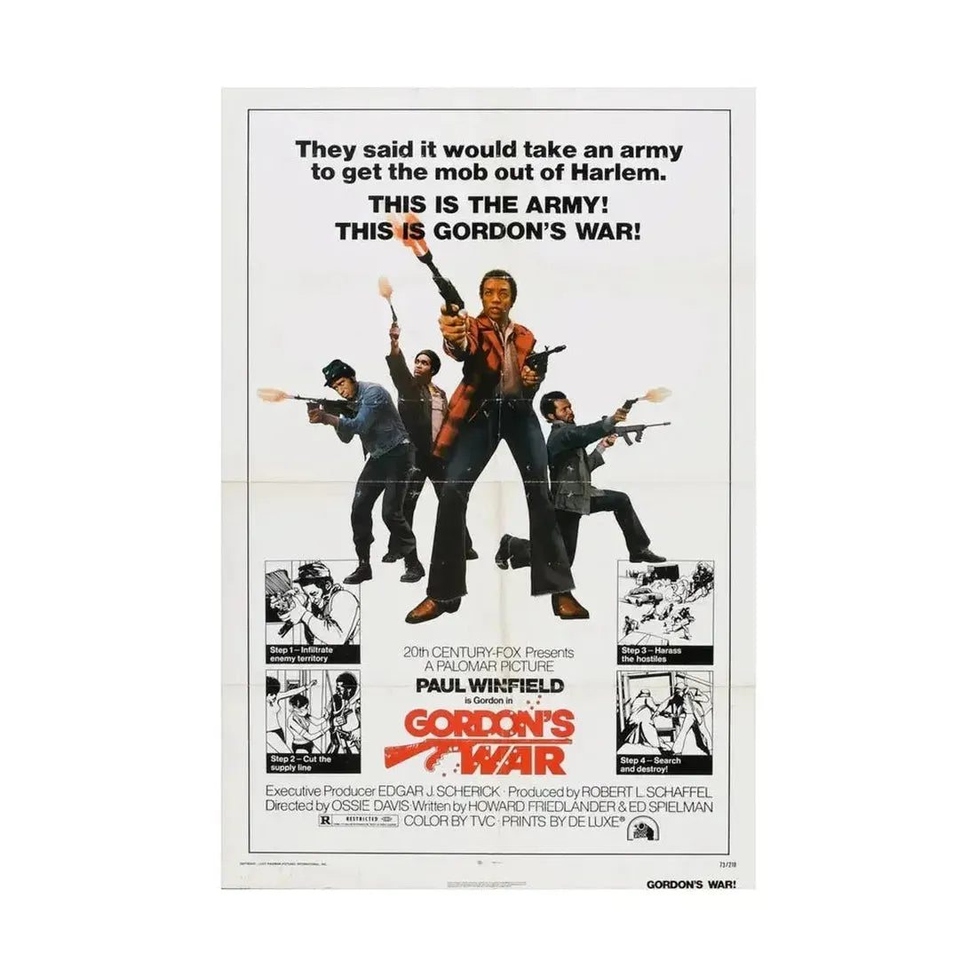GORDON'S WAR 1973 - Paper Movie Poster - The Sticker Space